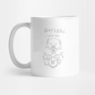 Heavy Metal Headbanger Gift Drummer Goat Playing Drums Mug